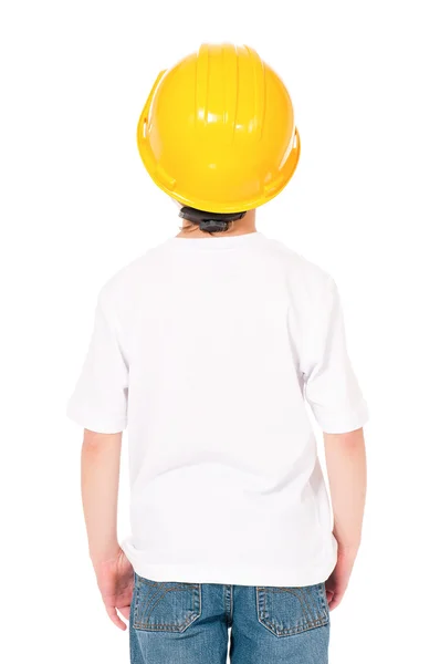 Boy in hard hat — Stock Photo, Image