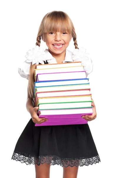 Girl with books — Stock Photo, Image