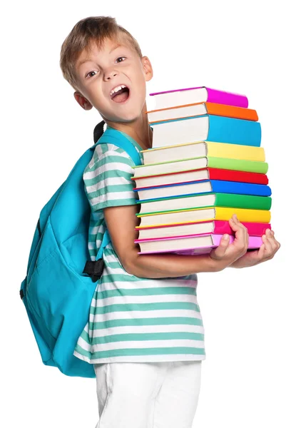 Mały chłopiec z książki — Zdjęcie stockowe