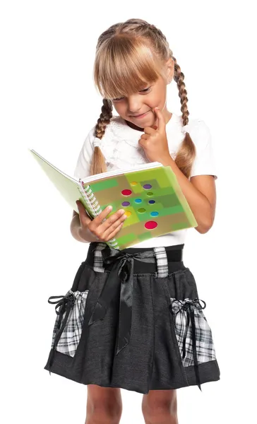 Meisje met oefening boeken — Stockfoto