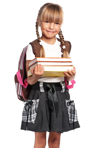 Girl with books