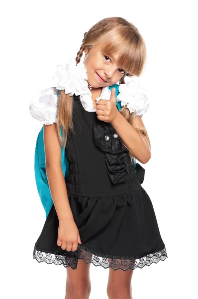 Schoolgirl in uniform — Stock Photo, Image