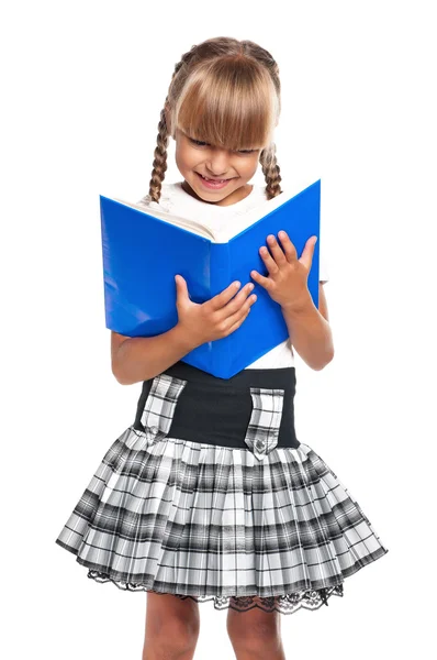 Klein meisje met boek — Stockfoto