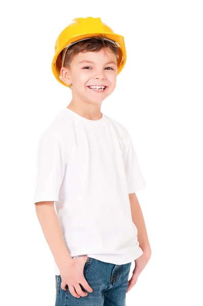 A fiú kemény kalap — Stock Fotó