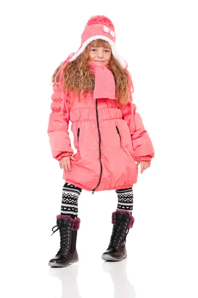 Little girl in winter clothing — Stock Photo, Image