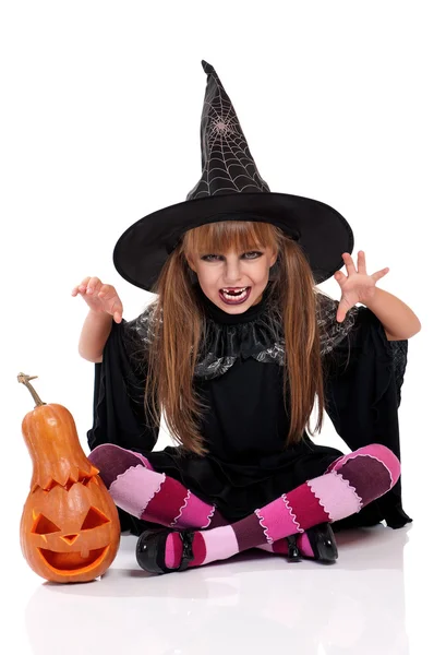 Little girl in halloween costume — Stock Photo, Image