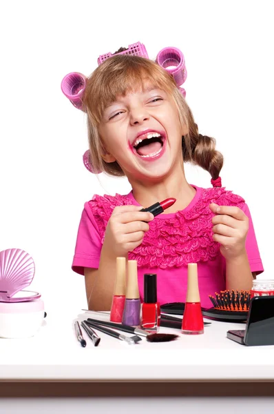 Make-up kleines Mädchen — Stockfoto