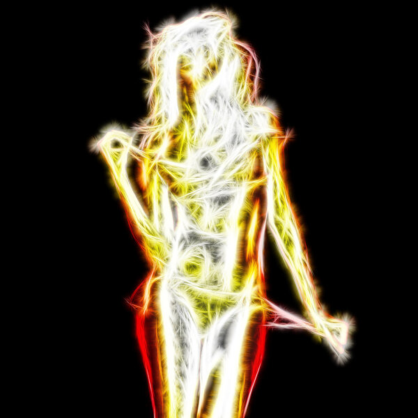 Сексуальная женщина снимает нижнее белье
