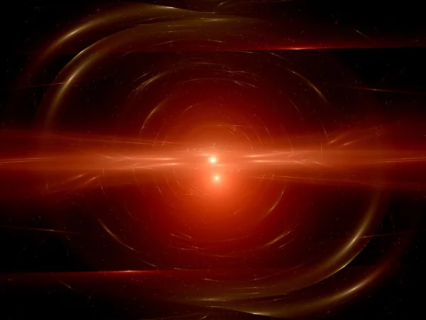 Röda dubbelstjärna system i rymden — Stockfoto