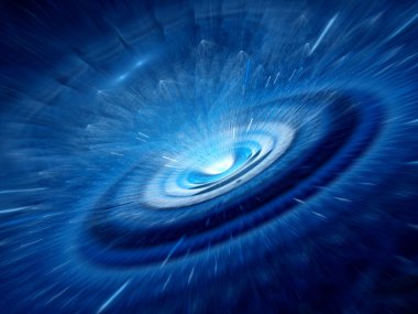 Blue spiral wormhole clipart