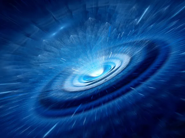 Blue spiral wormhole — Stock Photo, Image