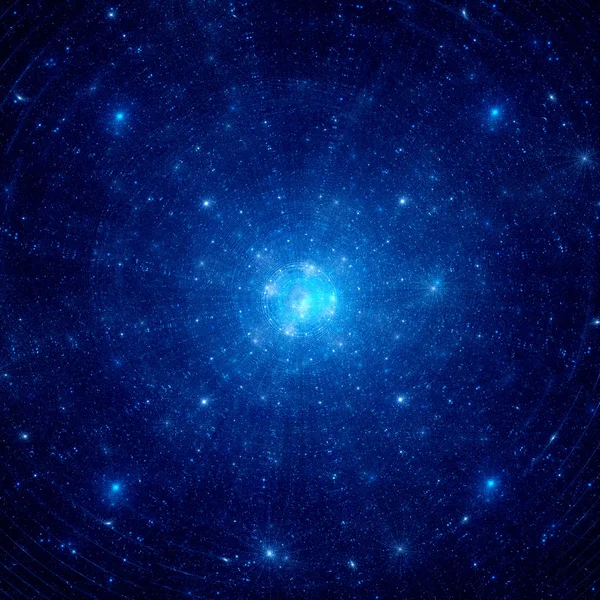 Blauwe nevel in deep space — Stockfoto