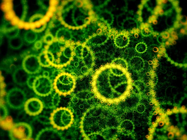 Green abstract virus backdrop — Stock Photo, Image