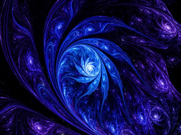 Голубой цветок в космосе — стоковое фото