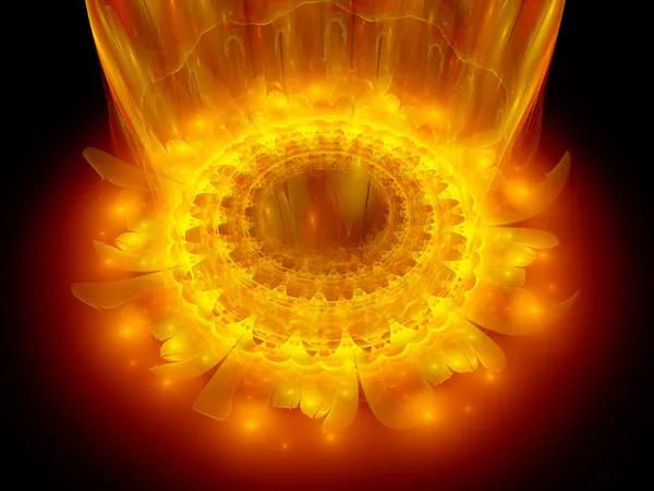 Das Herz des Feuer-Mandalas — Stockfoto
