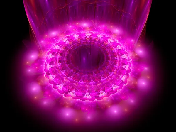 Сердце фиолетовой мандалы — стоковое фото