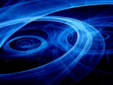 Blue plasma rays in space