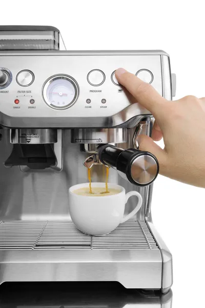 Isolated coffee maker with the cup — Stock Photo, Image