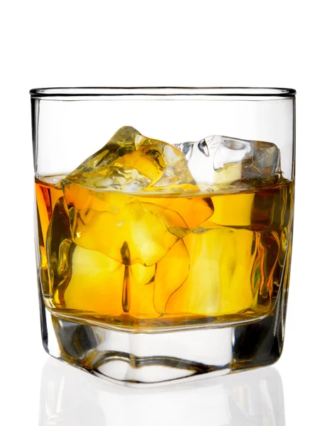 Whisky glas Stockafbeelding