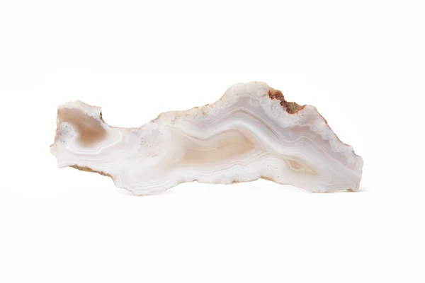 Kawałek polerowany agat biały — Zdjęcie stockowe