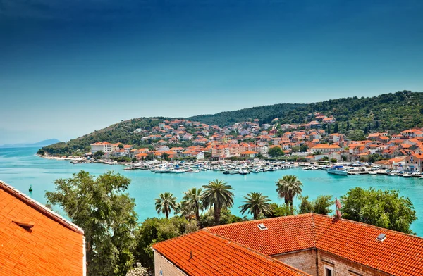 Letecký pohled na trogir v Chorvatsku — Stock fotografie