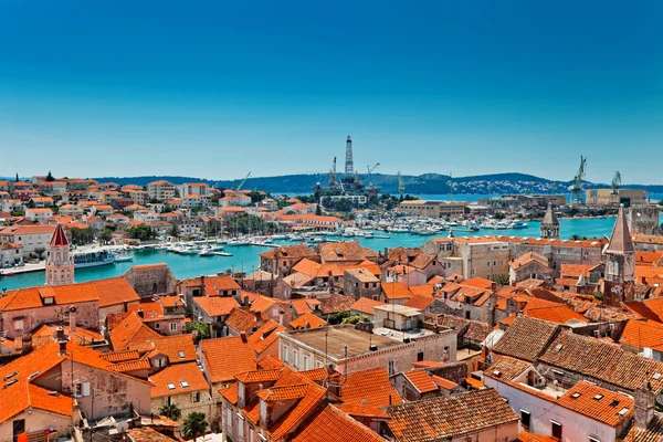 Vista aérea de Trogir na Croácia — Fotografia de Stock