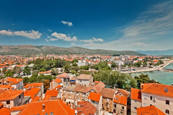 Vista aérea de Trogir na Croácia — Fotografia de Stock