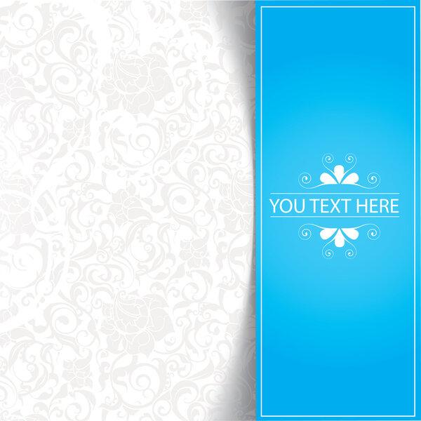 Blue floral abstract background