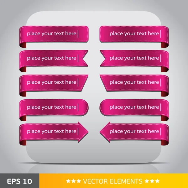 Roze vector tags — Stockvector