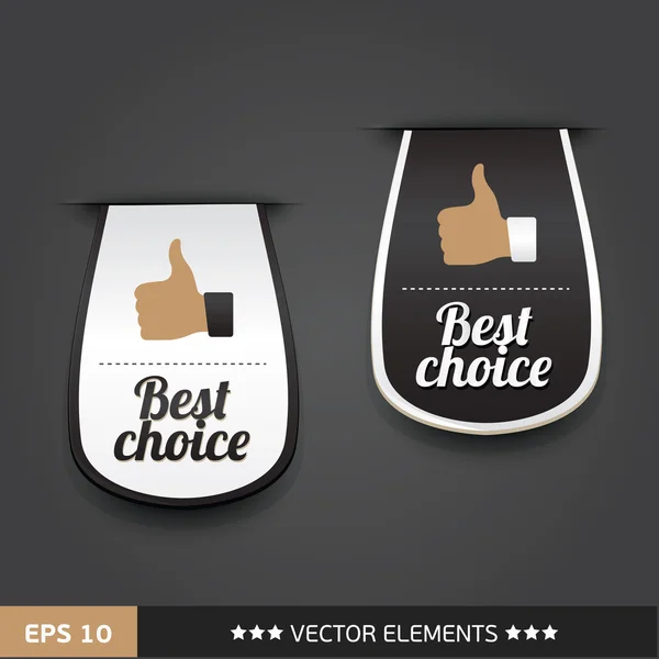 Best choice stickers — Stock Vector