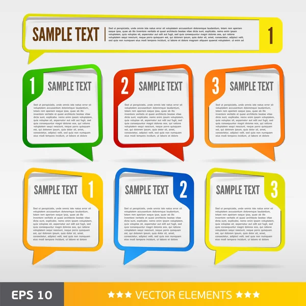 Burbujas de venta de texto de color. Etiquetas de texto vectoriales — Vector de stock