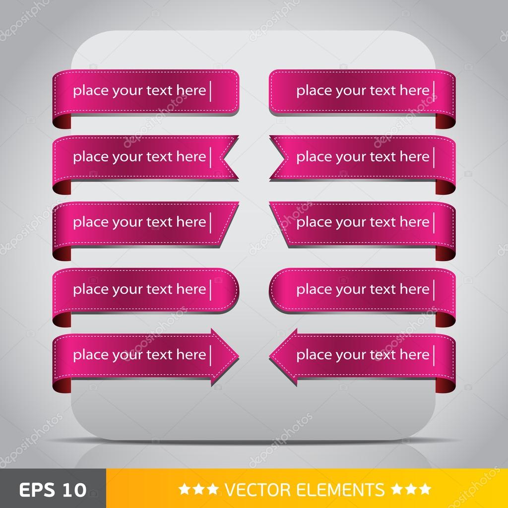 Pink vector tags