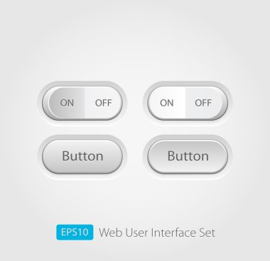 vektör kullanıcı arabirimi koleksiyonu. düğmelerini, barlar, yeti düğme, iki durumlu düğme, kaydırıcıları üzerinde
