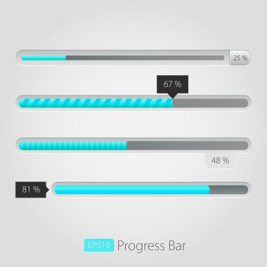 preloaders and progress loading bars clipart