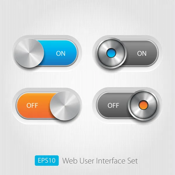 Набор ползунков Ui — стоковый вектор