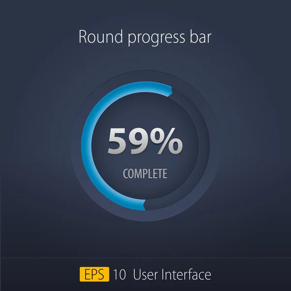 Barre de progression ronde. Préchargeur vectoriel — Image vectorielle