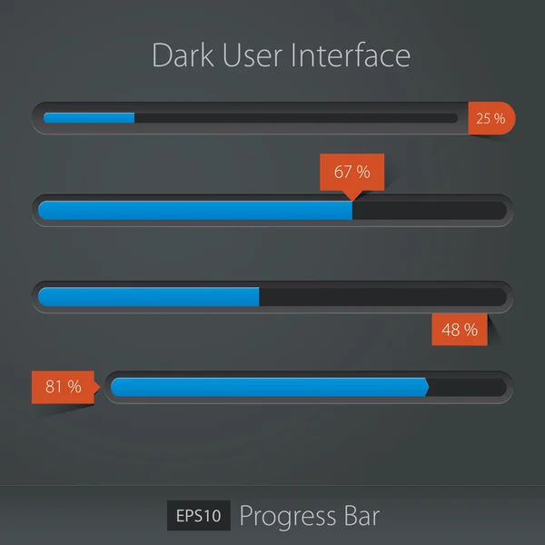 Precargadores y barras de carga de progreso — Archivo Imágenes Vectoriales