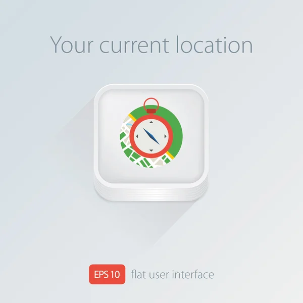 Плоский цветной значок местоположения. Ref-map — стоковый вектор