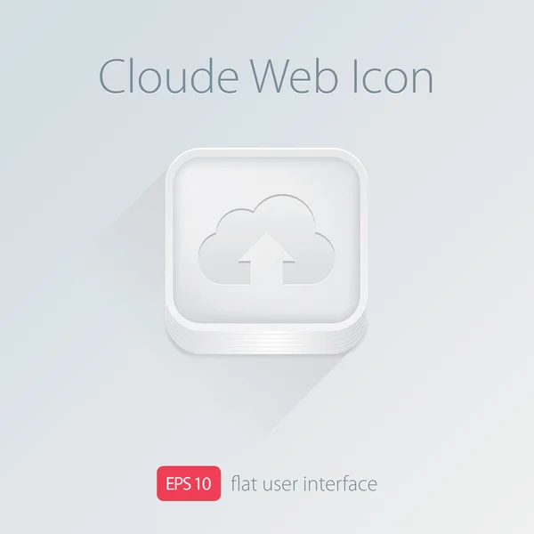 Vector cloud computing uploadpictogram — Stockvector