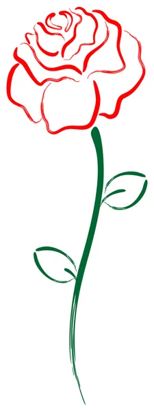 Τέχνη λουλούδι τριαντάφυλλο — Διανυσματικό Αρχείο