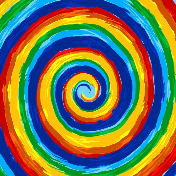 Kunst regenboog abstracte swirl vector achtergrond — Stockvector