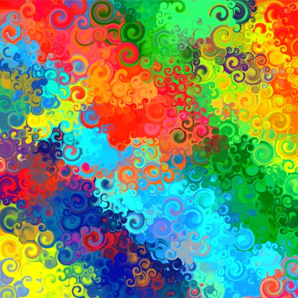 抽象彩虹多彩水彩旋流艺术背景 grunge 图案 — 图库照片