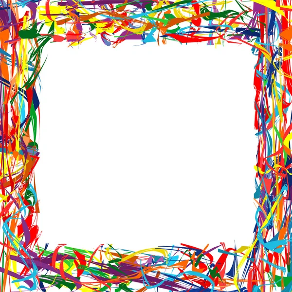 Abstrait arc-en-ciel courbé lignes cadre fond coloré — Image vectorielle