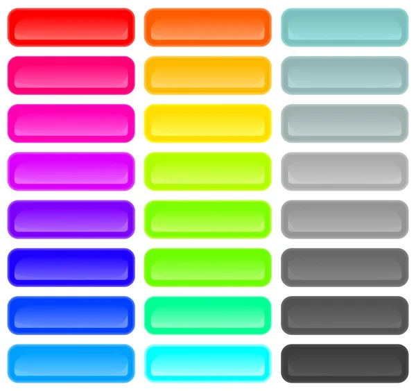 Набор цветных веб-кнопок — стоковый вектор