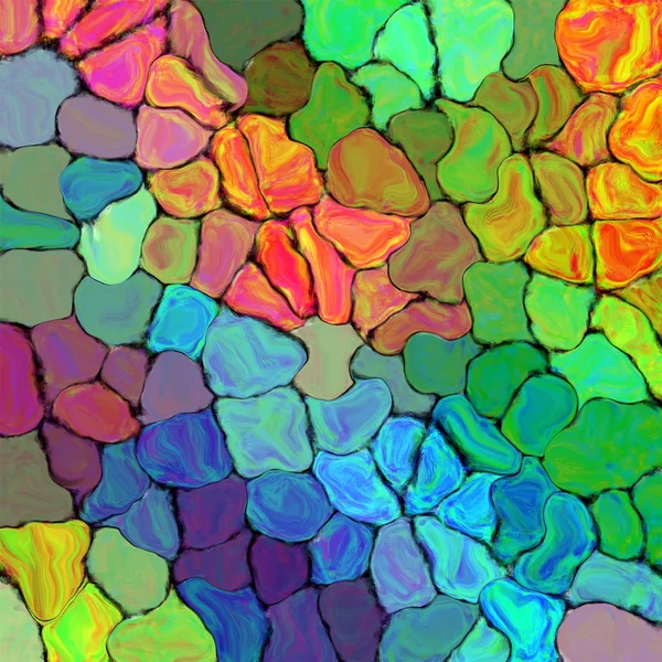 Abstraktní duha barevné dlaždice mozaic malba geometrické paleta vzorek pozadí na zdi 5 — Stock fotografie