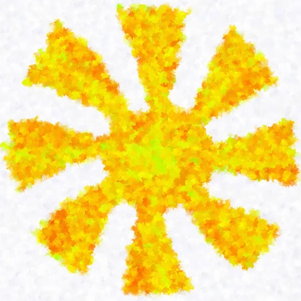 Rysunek streszczenie tło kolorowe akwarele słońce na białym tle 2 — Zdjęcie stockowe