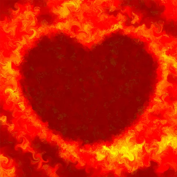 Miłości streszczenie tło valentine ogień kolory serce tło — Zdjęcie stockowe