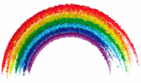 Arte disegno arcobaleno pittura astratta sfondo isolato — Foto Stock