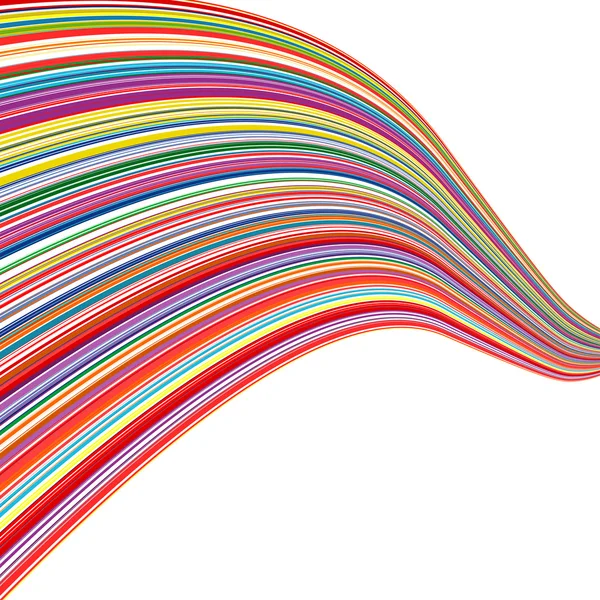 Arte strisce curve sfondo colorato — Vettoriale Stock