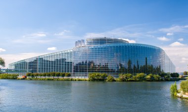 European Parliament building in Strasbourg, France clipart